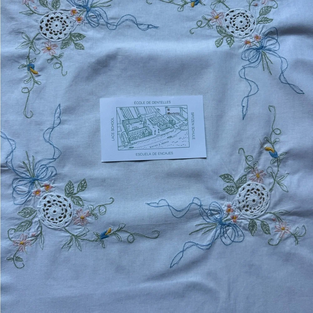 RAREST 🔥NEW🔥TABLECLOTH/6 NAPKINS SET Vintage ITALIAN VENICE 32x32” price firm!